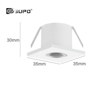 GUPO 24V 2W Mini spot encastré anti-éblouissement à coupelle profonde et corps long pour vitrine de bijoux et vitrine de musée