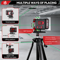 Niveau laser ONEVAN 16 lignes, ligne verte horizontale et verticale 360° °   Niveau laser auto-nivelant super puissant avec contrôle à distance par application