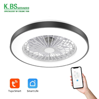 Nouveau design, lustre décoratif d'intérieur intelligent de 20 pouces, ventilateur de plafond moderne à LED avec lumière, télécommande