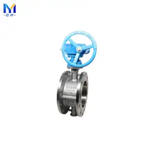 2024 Wesdom China Factory Stainless Steel High Performance Worm Gear Double Flange Hard Seal Ss304 Butterfly Valve Low Price