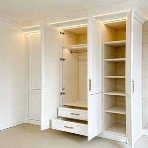 Balom Modern Luxury Wood <b>Wardrobe</b> Custom Armoire with Drawer Storage Closet Bedroom Furniture for Apartment and Homes - Product Image 5