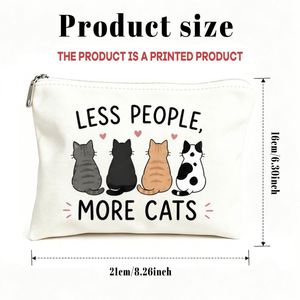 Bolsa de Regalo para Mujer, Bolsa de Cosméticos con Diseño de Gatos, Regalos Ideales para Mamá, Hijas y Amigas, Perfecta para Viajes y Cumpleaños - Product Image 3
