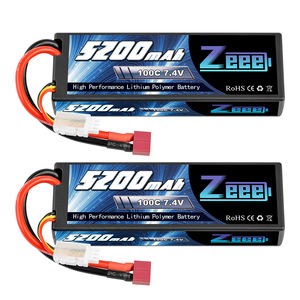 Zeee 7.4V 100C T konnektörü ile 5200mAh 2S Lipo pil RC araba/Truggy/Heli/uçak/Drone - Product Image 2