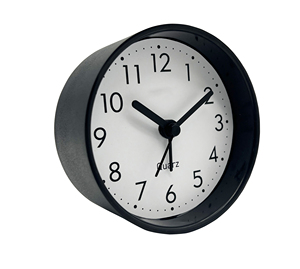 Réveil silencieux noir de 3 pouces avec logo personnalisé pour événement promotionnel - Product Image 3