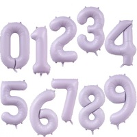 Ballon numérique d'anniversaire de 40 pouces, ballon rose bleu, ballon mat de grande taille, décoration de fête, accessoire photo