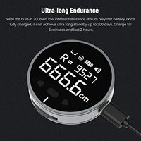 Ruban numérique électronique de 328 pieds, petit écran LCD, outil de mesure numérique intelligent à longue distance pour les surfaces planes et courbes