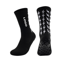 Chaussettes de football antidérapantes respirantes avec grip sous le pied, chaussettes de sport antidérapantes unisexes, chaussettes de football à logo personnalisé