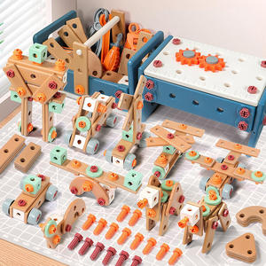 Jouets de construction pour enfants, puzzle à vis créatif, boîte à outils de jeu pour enfants, jouets éducatifs STEM, ensemble d'outils avec perceuse - Product Image 1