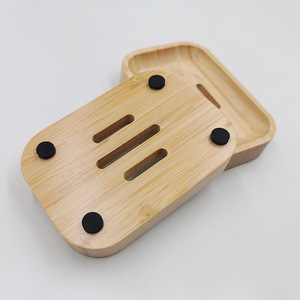 Bamboo <b>Soap</b> Dish Rectangular Draining <b>Soap</b> Tray For Bathroom Home Use - Product Image 4