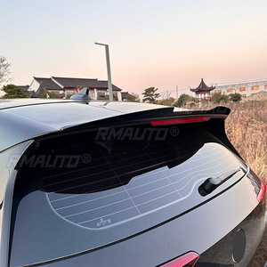 สปอยเลอร์หลังคาท้ายรถยนต์ ปีกหลัง ชุดแต่งขอบสติ๊กเกอร์ตกแต่ง สำหรับ Volkswagen ID.3 2019-2023 สีดำเงา/ลายคาร์บอน - Product Image 4