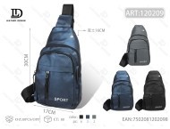 Borsa da petto da uomo in nylon con chiusura a cerniera, stile sportivo, per tutte le stagioni M12009 - Product Image 1