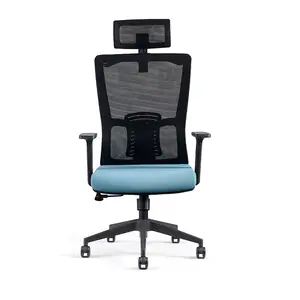 2023 yeni tasarım mavi köpük yastık ofis koltuğu, bilgisayar oyun mesh geri ofis koltuğu TD-A918