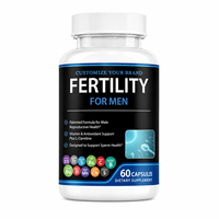 Compléments de fertilité masculine avec fer, CoQ10 et vitamines pour la santé des spermatozoïdes et la réduction du stress chez l'adulte, 60 capsules