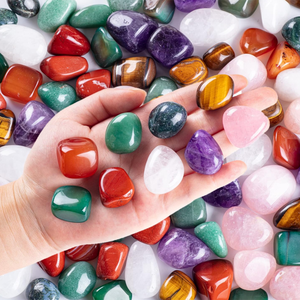 Piedras preciosas pulidas de primera calidad al por mayor, piedras caídas de cristal natural de grava para joyería artesanal - Product Image 1