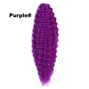 Trecce all'uncinetto lunghe extra in stile russo con colore sfumato, 24 pollici, capelli sintetici Ariel ricci per intrecciare, trecce a <span class=keywords><strong>onda</strong></span> d'acqua - Product Image 3