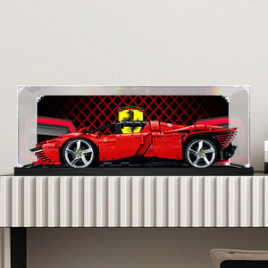 Vitrina acrílica para <span class=keywords><strong>LEGO</strong></span> 42143 para <span class=keywords><strong>Ferrari</strong></span> Daytona SP3 modelo coche carreras figura polvo cubierta almacenamiento hogar decorativo - Product Image 4