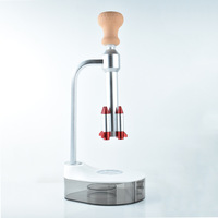 Chicha électronique en forme de fusée avec miroir, lumière LED, grande production de fumée, design arabe créatif, en alliage d'aluminium, pour bureau, e-chicha virale