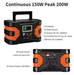 Générateur <span class=keywords><strong>solaire</strong></span> portable complet de 150 W 200 W avec panneau <span class=keywords><strong>solaire</strong></span> pliable de 60 W 18 V pour le <span class=keywords><strong>camping</strong></span> et la pêche - Product Image 5