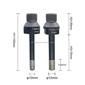 Crawnedeagle Micro Diamond Incremental Finger Bits D10/D12/D16/D20mm Dekton/Porcelana/Cerámica Diamond Finger Bits - Product Image 5