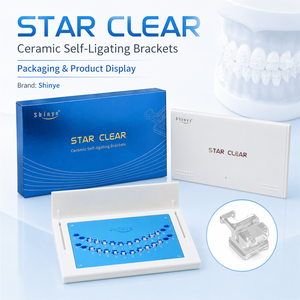 Keramische Selbstligierende Brackets Kieferorthopädische Transparente Roth MBT 022 Dentalbrackets für Oraltherapie-Ausrüstung Zubehör - Product Image 1