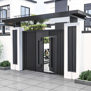 Puerta Corredera Impermeable de Aleación de Aluminio con Acabado de Diseño Postmoderno, Apertura Manual, para Casa de Campo/Patio/Villa/Garaje/Parque - Product Image 2
