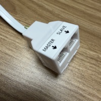 Kits de coupleur/duplicateur/séparateur RJ12 6P6C noir/blanc avec 1 câble RJ12 et 1 adaptateur RJ12