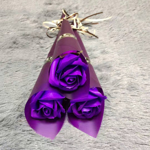 Bouquet di Rose di Sapone per San Valentino, Fiori Artificiali a Stelo Singolo, Boccioli di Rosa Simulati - Product Image 3