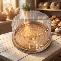 Boîte à gâteau en plastique JY-82107HL, vente chaude, conteneur alimentaire en plastique, boîte d'emballage pour gâteau en plastique doré