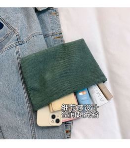Sacs à maquillage de couleur unie, en peluche douce, pour ranger les pinceaux de maquillage, organiseur de voyage pour articles de toilette, sac à main - Product Image 4