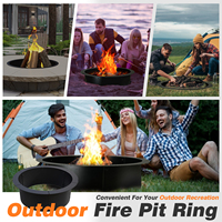 Anneau de feu de jardin Easy Metal Fire Pit Portable Outdoor Fire Pit Ring for Patio and Garden Modern Design for Backyard