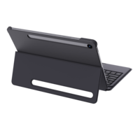 Tab S10 FE için deri kitap kılıfı TPU klavye durumda/S9/S9FE 10.9 inç Windows siyah/gri eğitim kullanımı