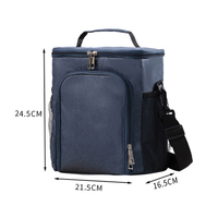 Sac isotherme double compartiment personnalisé grande capacité pour pique-nique extérieur, sac à bandoulière portable pour repas bento avec isolation thermique