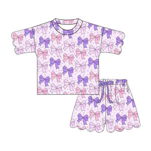 GSSO3485 Conjunto Personalizado para Niña Pequeña, Ropa con Flores Rosas, Conjunto sin Mangas al por Mayor para Niñas - Product Image 4