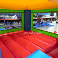 Castillo Inflable para Niños, Comercial, de PVC, para Exteriores, con Tobogán de Doble Carril, para Patios Traseros, Certificado EN14960
