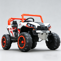 Voiture électrique pour enfants 2 places, UTV tout-terrain, camion jouet à roulettes, 4x4, véhicule pour enfants alimenté par batterie avec pneus en caoutchouc