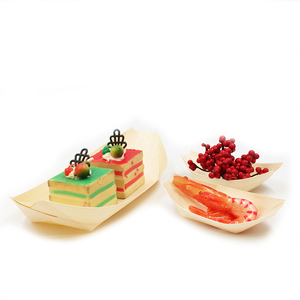 Piatto Ecologico Usa e Getta a Forma di <span class=keywords><strong>Barca</strong></span> <span class=keywords><strong>in</strong></span> Legno per Sushi di Varie Dimensioni - Product Image 6