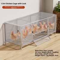 Cage à volailles d'intérieur grande taille en métal pour poulets, pigeons, canards, oies – Cage robuste pour l'élevage de poulets