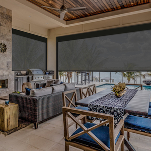 Persianas <span class=keywords><strong>enrollables</strong></span> de ventana retráctiles con cremallera impermeables a prueba de viento <span class=keywords><strong>para</strong></span> exteriores motorizadas de alta calidad <span class=keywords><strong>para</strong></span> jardín, Pabellón, terraza - Product Image 3