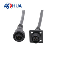 AOHUA Connecteur circulaire en plastique femelle monté sur panneau d'éclairage LED 3 broches personnalisé Connecteur de câble étanche M19 IP65