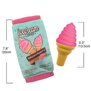 Famipet özel dondurma tasarım dayanıklı Tpr köpek oyuncak kauçuk çiğnemek köpek oyuncak peluş ambalaj - Product Image 2