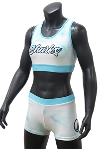 Bán buôn tùy chỉnh tất cả các ngôi sao cổ vũ thực hành mặc áo ngực thăng hoa và quần short cho đồng phục cổ vũ sử dụng trong công việc - Product Image 4