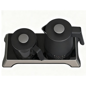 Set <span class=keywords><strong>Bollitore</strong></span> <span class=keywords><strong>Elettrico</strong></span> Multifunzione dal Design Elegante Nero <span class=keywords><strong>con</strong></span> <span class=keywords><strong>Infusore</strong></span> per Tè per Casa e Ufficio - Product Image 6