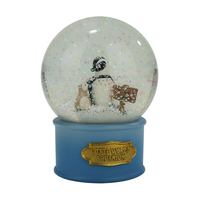Globe à neige en résine et verre, peint à la main, artistique, personnalisé, pingouin, globe à eau, décoration d'intérieur, souvenir en gros
