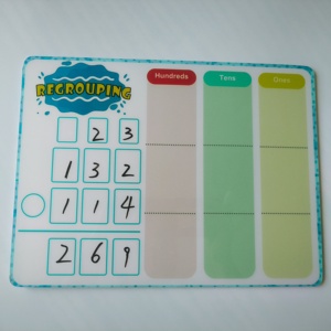 Xóa khô giá trị vị trí bảng trắng 9 "x 12" hai mặt biểu đồ giá trị vị trí cho Toán Học manipulatives - Product Image 4