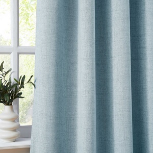 <span class=keywords><strong>Cortinas</strong></span> Modernas de Poliéster Semitransparente de 130GSM con Ojales, Alto Nivel de Sombreado, Difusión de Luz Suave, Par de 2 Piezas para Dormitorio y Sala de Estar - Product Image 1