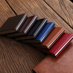 Ea425 Personal isierte Luxus Metall Stash tragbare Flip Top harte wasserdichte Leder Marke benutzer definierte Zigaretten etui mit leichteren Hüllen - Product Image 2