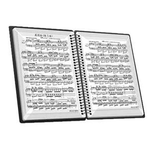 Customized Plastic Portfolio School Choral Sheet Music Folder A4 Hard Document Storage Double Sided Loose Leaf File With Pocket