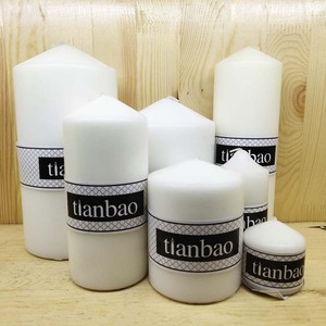 Amore candela chiesa pilastro candela di <span class=keywords><strong>paraffina</strong></span> D60 * H120m bianco pittura del nastro e oro di alta qualità cera unscented candela uomo - Product Image 2