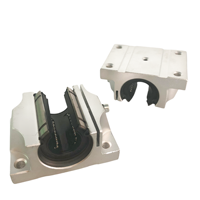 Rail de guidage linéaire ouvert en alliage d'aluminium TBR25/TBR30 avec support, palier coulissant TBR et entraînement à vis à billes pour machine CNC DIY