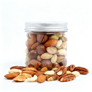 Récipient alimentaire 200ml 300ml 400ml 500ml Pot à bonbons en plastique PET transparent avec bouchon en aluminium - Product Image 3